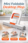 Foldable Mini Squeeze Mop – Hands-Free Desktop Cleaner